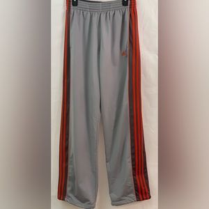 Mens Grey & Orange Adidas Basketball Pants Size M